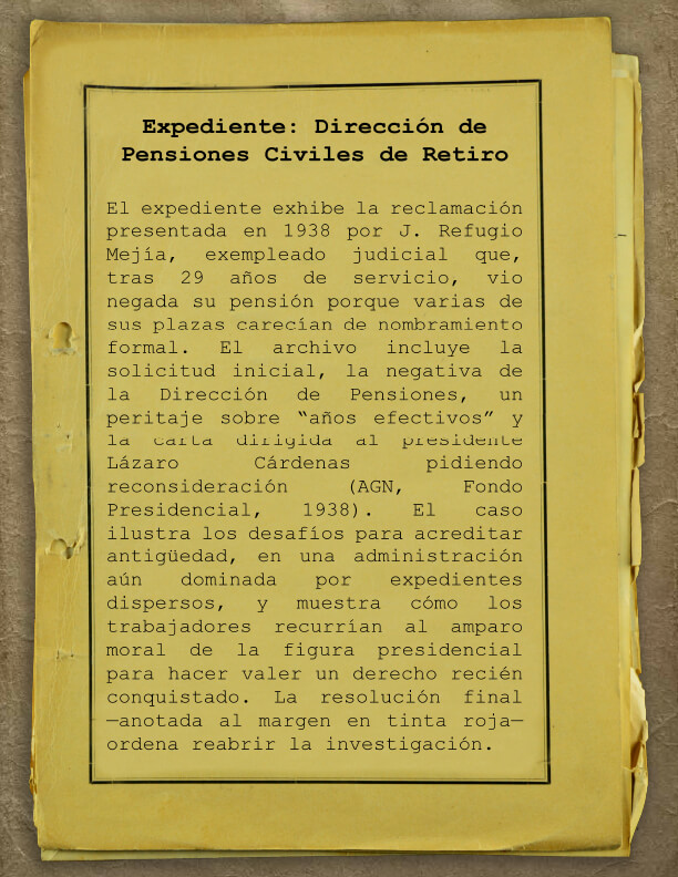 Expediente Dirección de Pensiones Civiles de Retiro